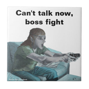 Elf Video Gamer Video Games Fantasy Tile Fliese