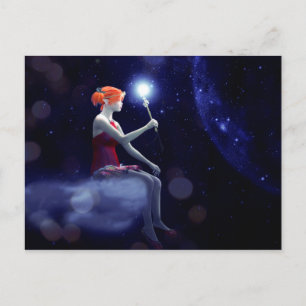 Elf Wand Postkarte