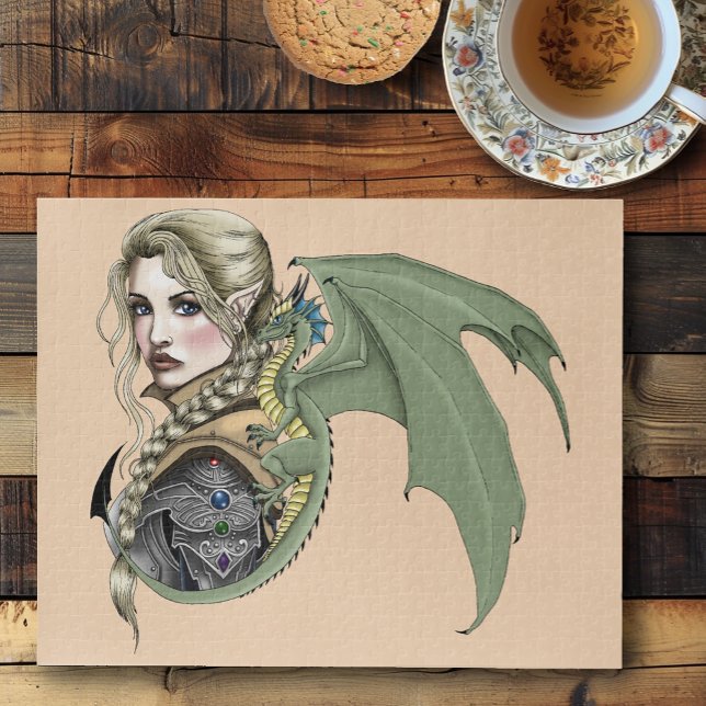 Elf Warrior Dragon Fantasy Puzzle (Von Creator hochgeladen)