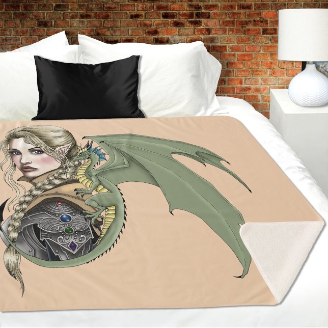 Elf Warrior Dragon Fantasy Sherpadecke (Von Creator hochgeladen)
