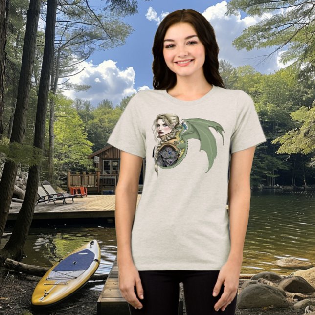 Elf Warrior Dragon Fantasy Tri-Blend Shirt (Von Creator hochgeladen)