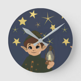 Elf Watcher Sternennacht Acryl-Wanduhr Runde Wanduhr