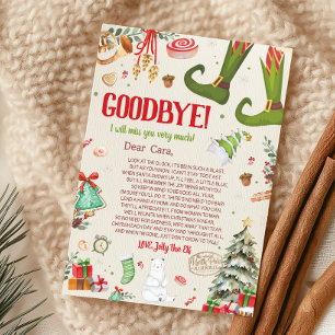 Elf-Weihnachts-Abschiedsbriefkarte Einladung