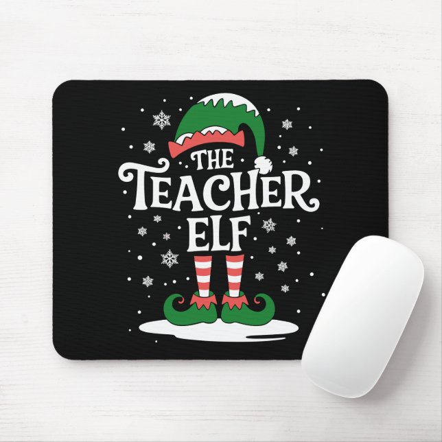 Elf-Weihnachtsfamilie als Lehrerin Mousepad (Mit Mouse)