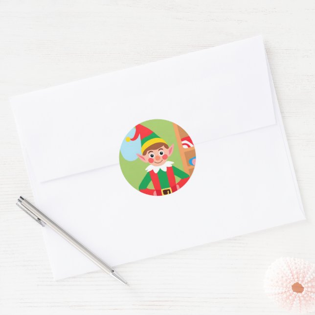 Elf Weihnachtsfeiertag Sticker (Umschlag)