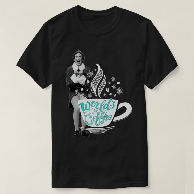 Elf World's Best Cup of Coffee Premium  T-Shirt (Design vorne)