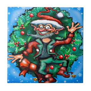 Elf Wreath Fliese
