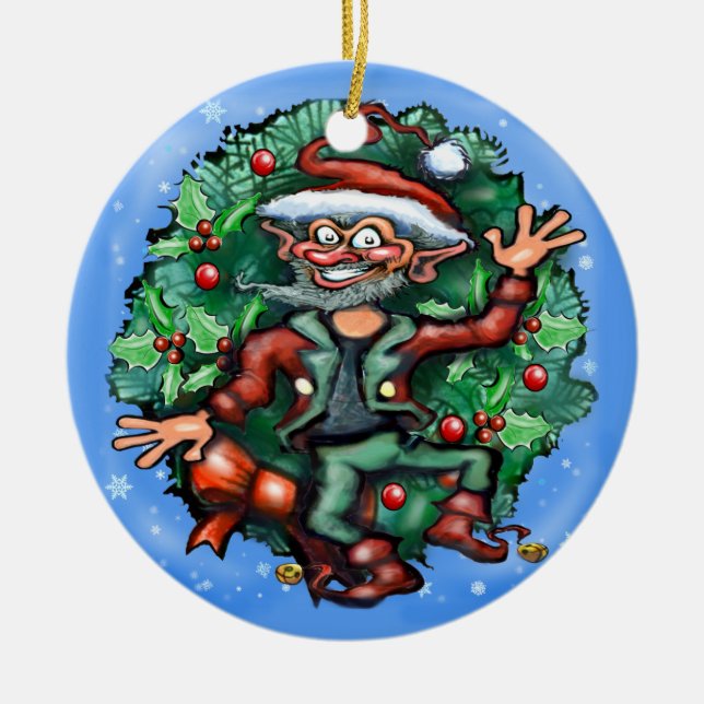 Elf Wreath Ornament (Vorne)