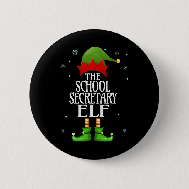 Elf Xmas Funny Family Matching Ch Button (Vorderseite)