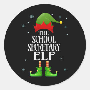 Elf Xmas Funny Family Matching Ch Runder Aufkleber