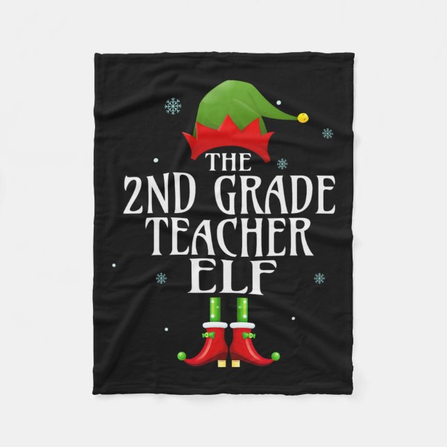 Elf Xmas Matching Family Group C Fleecedecke (Vorderseite)