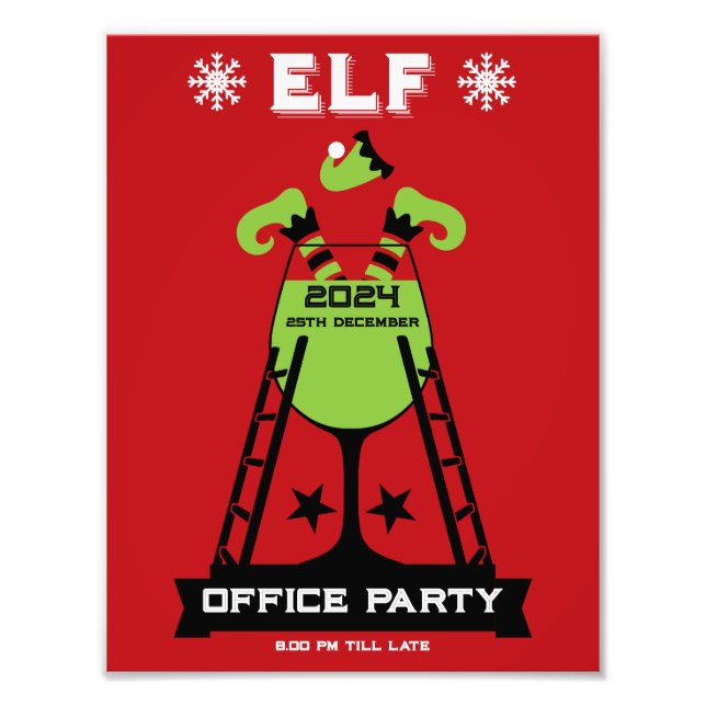 Elf Xmas Party Fotodruck (Vorne)