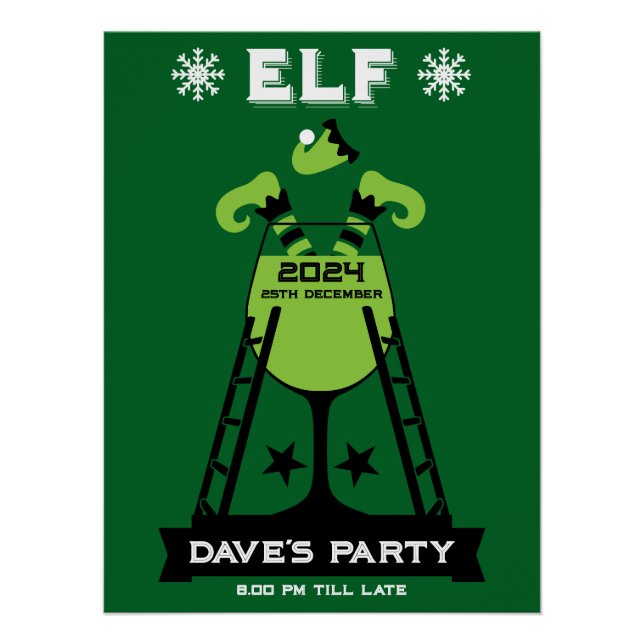 Elf Xmas Party Poster (Vorderseite)