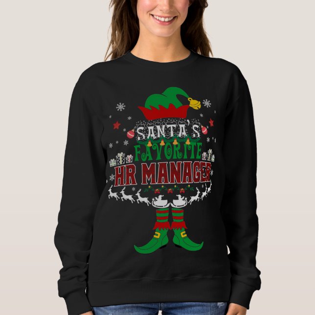 Elf Xmas Weihnachts LieblingsHR-Manager Ugly Sweat Sweatshirt (Vorderseite)