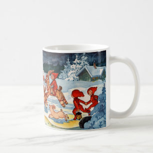 Elfen, die Yule-Gäule rennen! Kaffeetasse