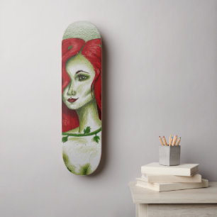 Elfen-Nymphe Hübsche Rothaarige Frau Porträt Fanta Skateboard
