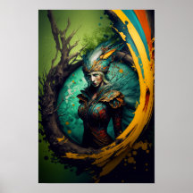 Elfen-Ranger-Fantasy-Poster | D&D-Kunst 7