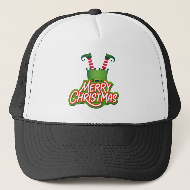 Elfen-Weihnachten Truckerkappe (Vorderseite)