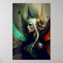 Elfen-Zauberin Fantasy-Poster | RPG-Kunst 3