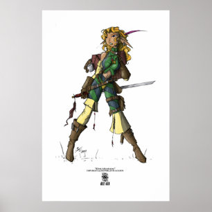 Elfenabenteurer (Farbe) Poster