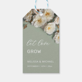 Elfenbein 3D Rosen Hochzeitsbegrüßung Geschenkanhänger