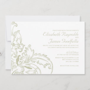 Elfenbein Blühe Hochzeitseinladungen Einladung