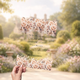 Elfenbein-Blumen-Roségold moderne Luxus-Klarheit H Acryleinladungen