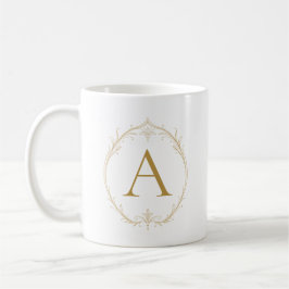 Elfenbein Champagner-Lilien personalisierte Anfang Kaffeetasse