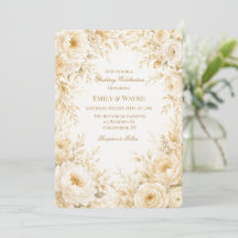 Elfenbein Champagner Perlweiß Florale Hochzeit