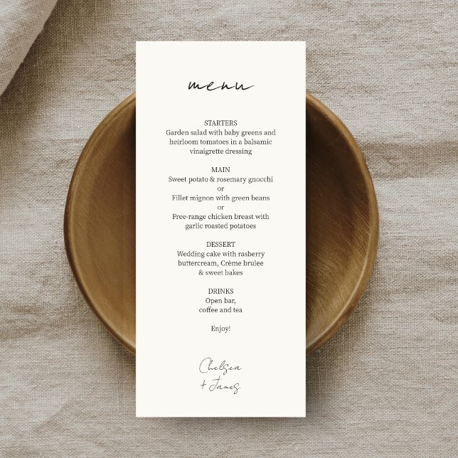 Elfenbein | Chic Custom Minimalistisch Wedding Men Programm (Von Creator hochgeladen)