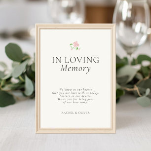 Elfenbein   Chic-Hochzeit In Loving Memory Poster