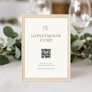 Elfenbein   Chic Hochzeits-Honeymoon-Fonds Poster