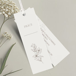 Elfenbein | Chic Minimal Floral Price Tags