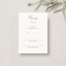 Elfenbein | Chic Minimalistisch Wedding RSVP