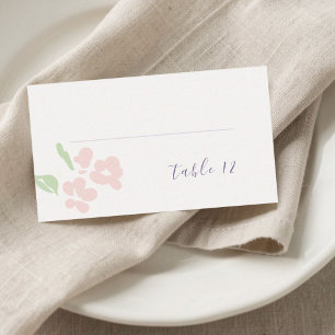 Elfenbein Chic Rosé Blumige Hochzeitsname Platzkarte