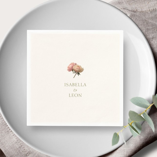 Elfenbein | Chic Rose Wedding Serviette (Von Creator hochgeladen)