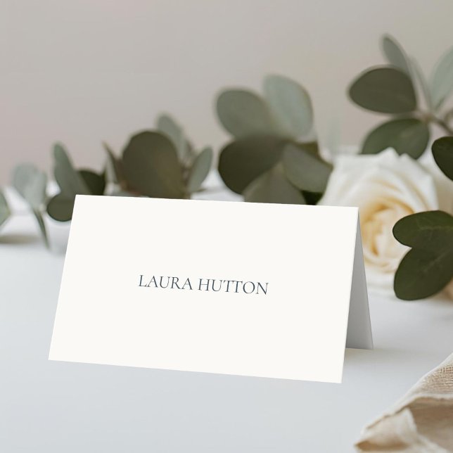 Elfenbein | Chic Simple Wedding Floral Platzkarte (Von Creator hochgeladen)