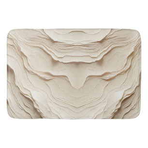 Elfenbein-Creme-Bohemian-Natur-Optik mit Textur Badematte