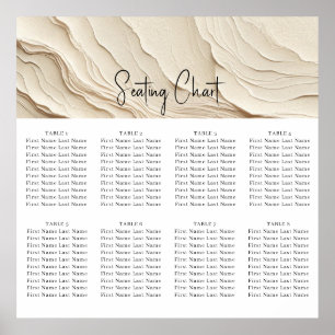 Elfenbein Creme Boho Texturierte Hochzeit Poster