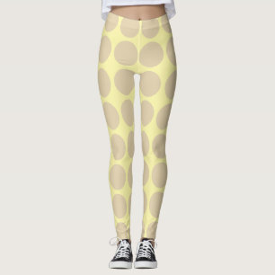 Elfenbein Creme Neutrale Punkte Leggings