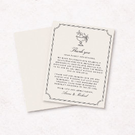Elfenbein-Doppelrahmen-Hochzeits-Dankeskarten Save The Date