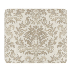 Elfenbein Elan Barock Damast Klassik Antik Schneidebrett