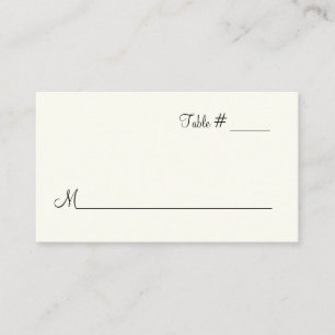 Elfenbein-Eskorte-Platzkarte Platzkarte