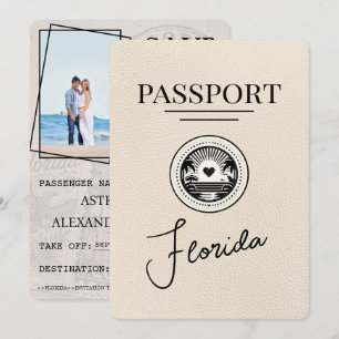 Elfenbein Florida Reisepass Save The Date