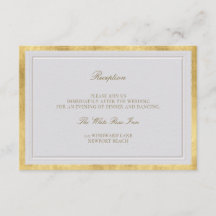 Elfenbein-Goldene Hochzeit Formal Elegant Empfang
