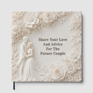 🤍 Elfenbein Hochzeit Florale Silhouette Rahmen🤍 Gästebuch