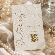 Elfenbein Hochzeitsdetails mit einfachem QR-Code