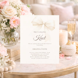 Elfenbein Hochzeitsschleife Bridal Shower Einladun