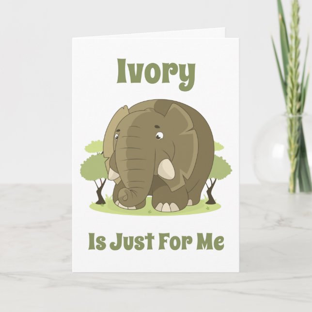 Elfenbein ist nur für mich karte (Vorderseite)