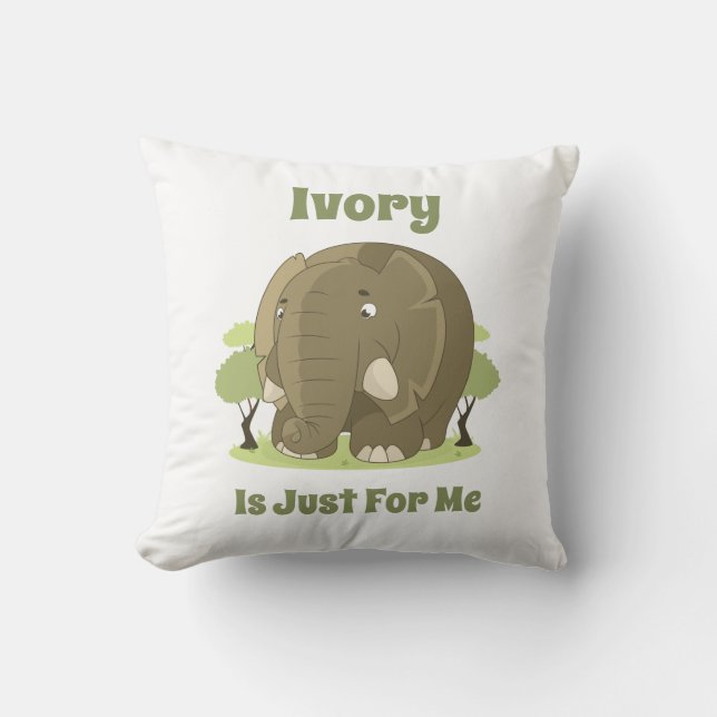Elfenbein ist nur für mich kissen (Vorderseite)